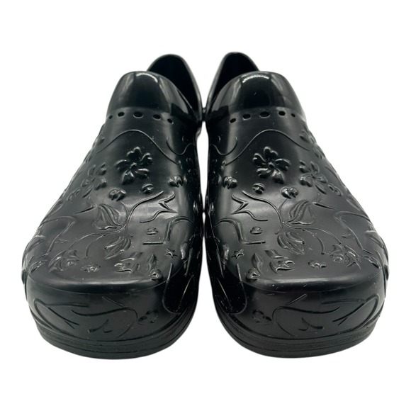 Dansko Pixie‎ Clogs Womens EU 42 US 11.5-12 Black Rubber Slip On Nursing Shoes - Picture 4 of 10
